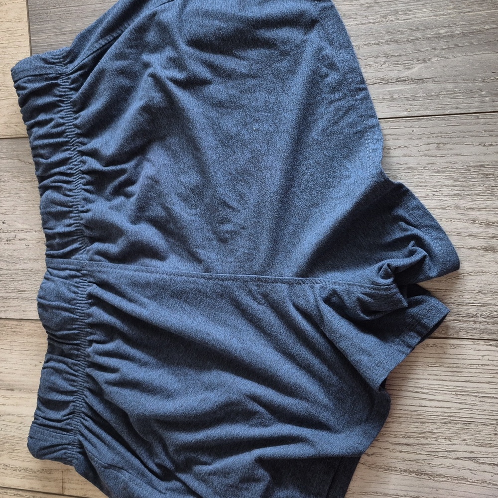 Women's Blue Drawstring Shorts Soft Feel Size L - Picture 3 of 4